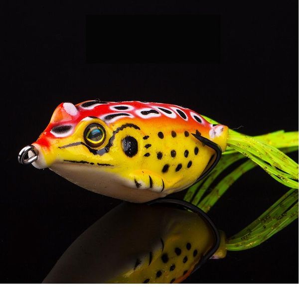 

1pcs 6g 4.5cm frog soft lure fishing lures treble hooks water ray frog artificial minnow crank strong artific qylkpy