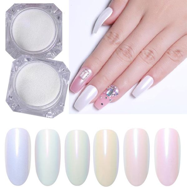 

nail glitter 1 box pearl powder mirror shimmer effect chrome pigment for uv gel polish dip dust diy decorati, Silver;gold