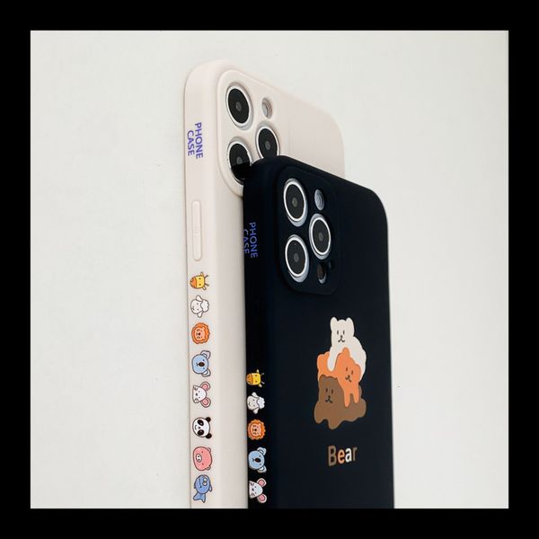 

side xs cute bear 12 maxx 11pro for xr / mobile phone case 7 female 8plus