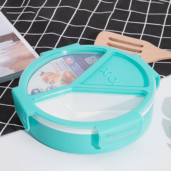

baispo pp lunch box для детей круглые пищевые контейнеры микроволновая печь нагрев бенто коробки столовые приборы портативный пикник школа у