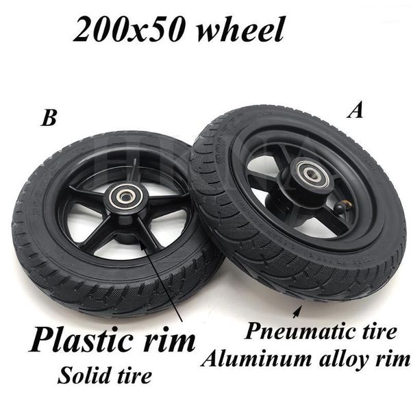 

200x50 wheel for electric scooter solid tire pneumatic tyre aluminum alloy wheel hub rim 8 inch tires replacement accessories1