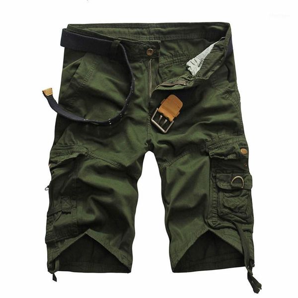 

men's shorts men cotton mens fashion cargo man casual camouflage multi-pocket short joggers1, White;black