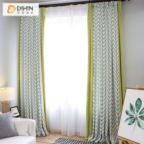 

curtain & drapes dihin home striped printed blackout curtains for living room modern window the bedroom