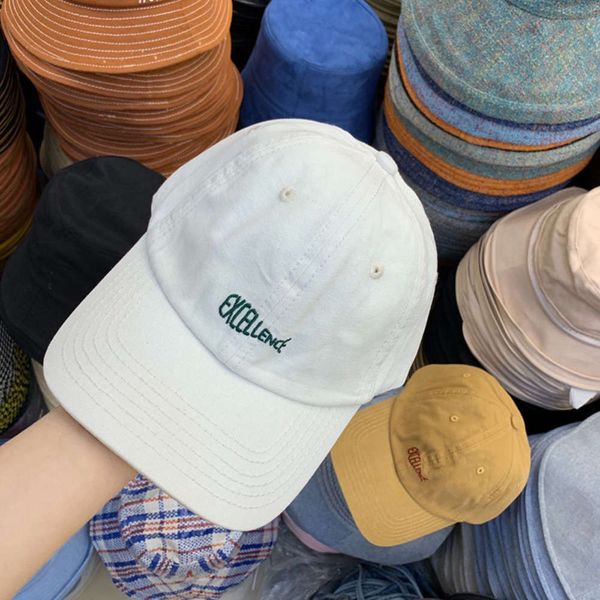 

excel letter embroidered baseball cap for both men and women, Blue;gray