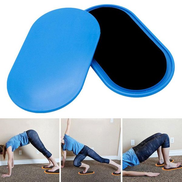 

1pair yoga fitness training equipment exercise sliders discs dual sided oval shape floors sport core sliders cover