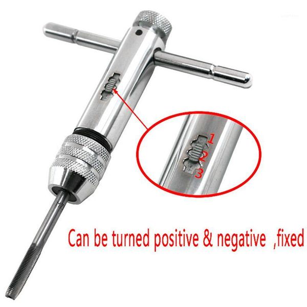 

ratchet tap chuck wrench adjustable t handle with 5 pcs m3-m8 machine screw taps l5 #41