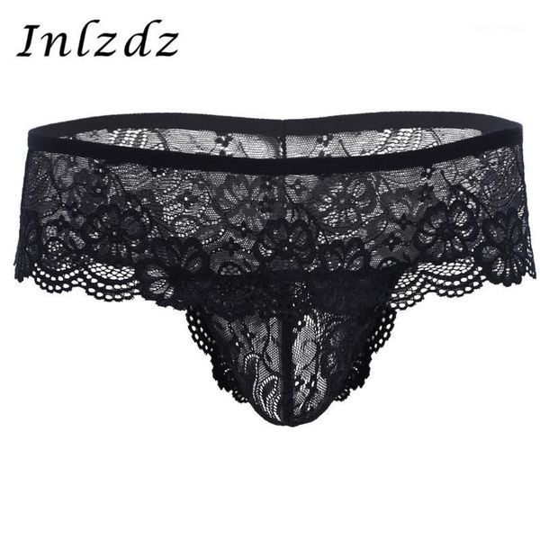 

men's g-strings mens lingerie thong panties lacework open bubulge pouch briefs g-string bikini underwear exotic gay homme panties1, Black;brown