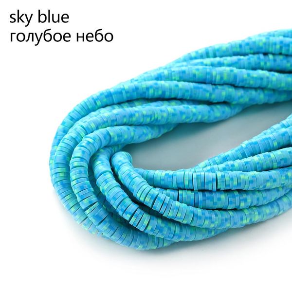 

6mm flat round polymer clay beads chip disk loose spacer handmade beads for diy jewelry making bracelet finding mixed color h jllvma, Silver