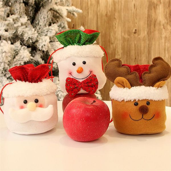 

merry christmas storage bag candy bags linen drawstring kids gift pack decoration xmas gift bag t10i42