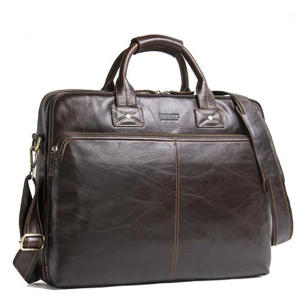 Evrak çantaları en kaliteli erkekler evrak çantası bilgisayar çantası kadınlar gerçek deri dizüstü çanta erkek lüks omuz çantaları Bolso hombre 20211