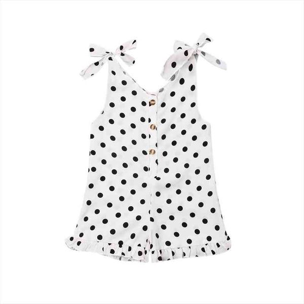 

toddler kids baby girls clothes strap polka dot rompers playsuit summer outfit 1-5y, Blue