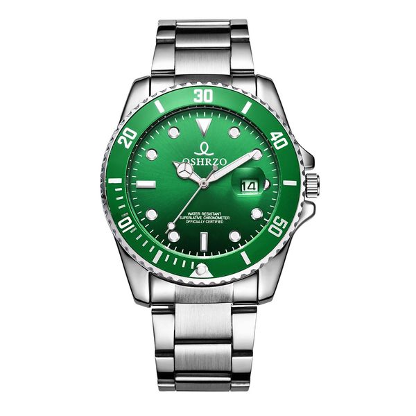 

1pcs watch quartz alloy material waterproof crown stainless steel strap glass mirror design anti-corrosion business watch men, Slivery;brown