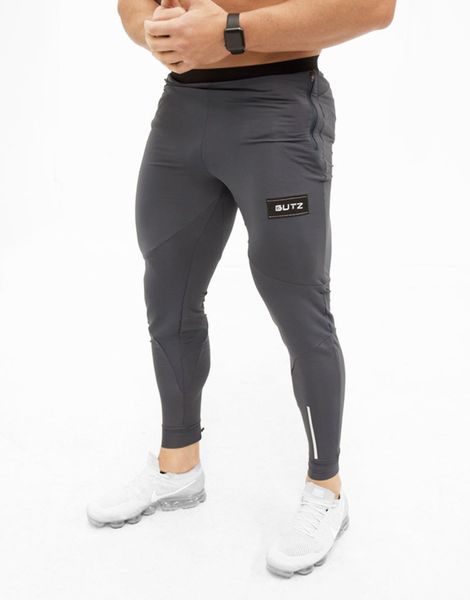 

fitness brothers sports new men's muscle slim running training pants, Black