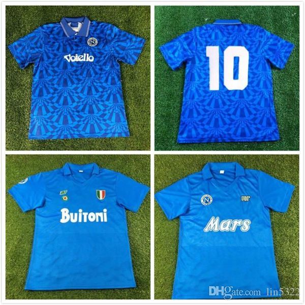

1987 1988 1991 92 napoli retro maradona soccer jersey maradona 87 88 91 92 zielinski hamsik insigne naples vintage football shir, Black;yellow
