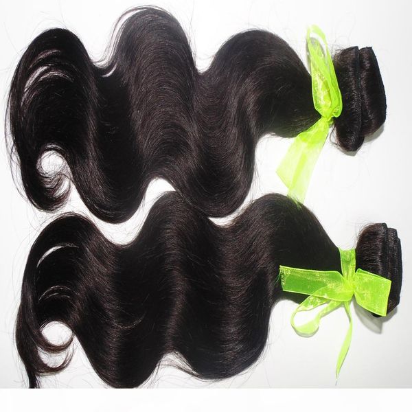 

lovely weave body wave indian temple human hair 3pcs lot price natural dark color, Black