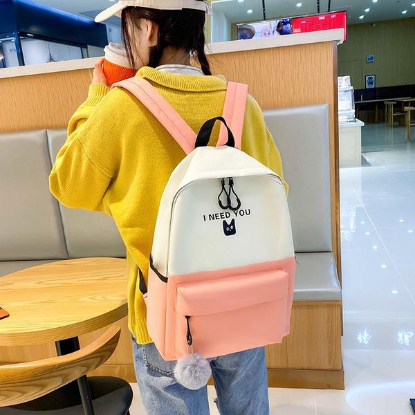 

новая тенденция женский рюкзак мода повседневная женщина рюкзак классическая школа школьные сумки для девочек-подростков