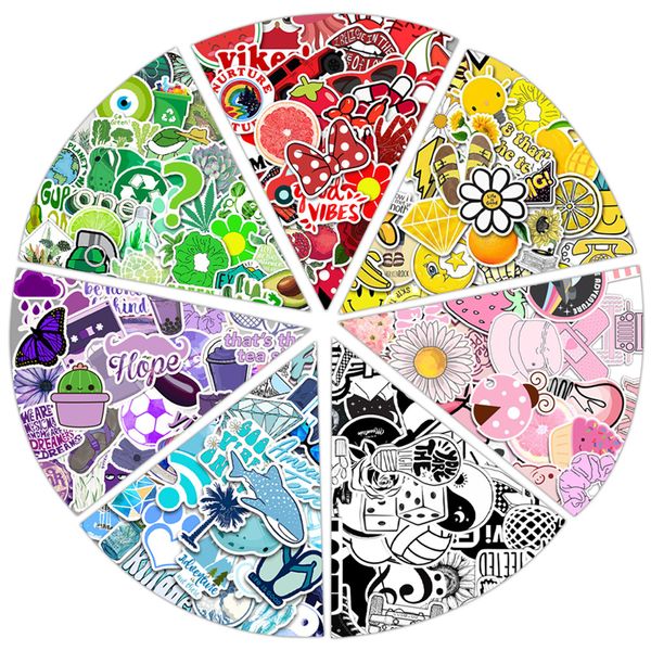 

50pcs cool hiphop style stickers waterproof skateboard scrapbook suitcase pink sticker pack animal lapracing kid sticker children gift