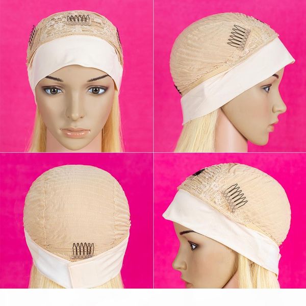 

new fashion 4pcs blonde headband wig within different blonde human hair without lace straight bob wig, Black;brown