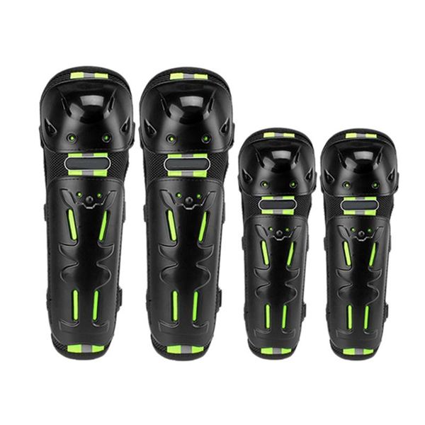 

4pcs motorcycle protective gear knee pads elbow protector motocross cycling night reflective safety protection knee support