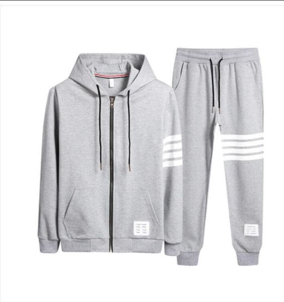 

sell designer tracksuit men luxury sweat suits autumn brand mens tracksuits jogger suits jacket + pants sets sporting suit men, Gray
