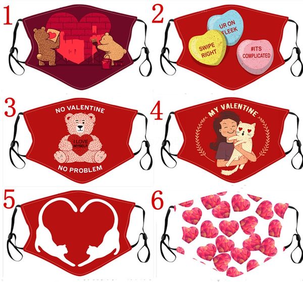 

fashion lady bear printed cotton mask for valentines day can contain pm2.5 warm breathable mask sle #43#74011103
