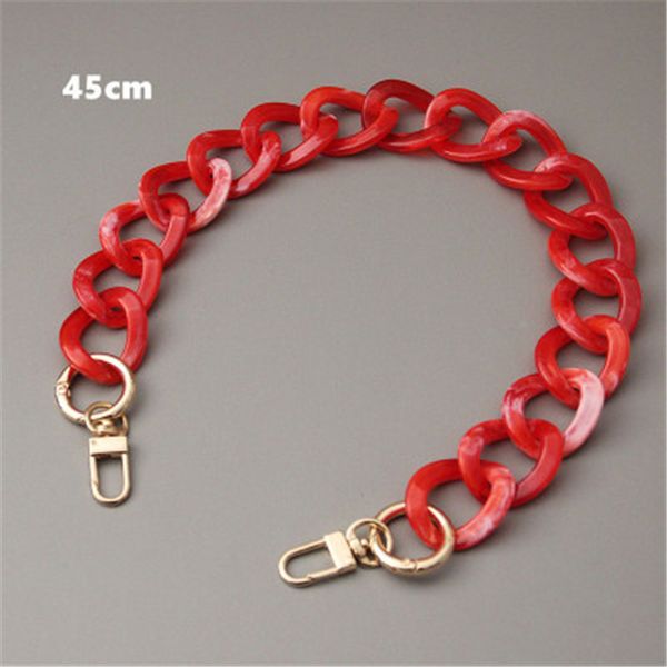 

fashion woman handbag accessory chain detachable replacement transparent strap women shoulder diy resin bag cute chain, Black