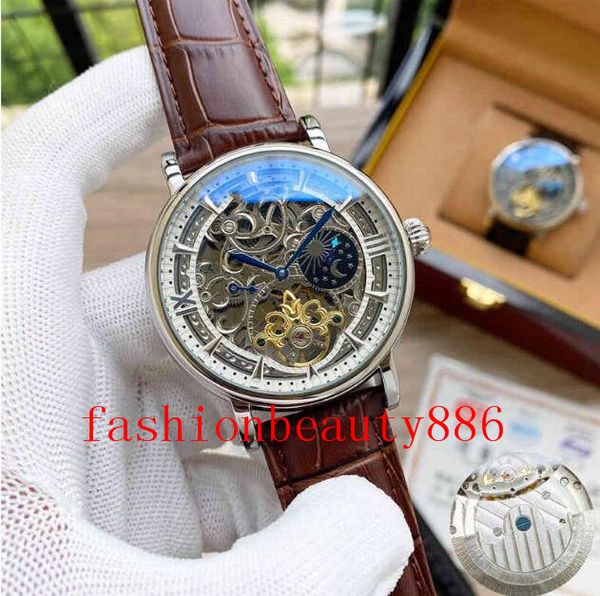 

baidajia automatic mechanical watch men's net red, Slivery;brown