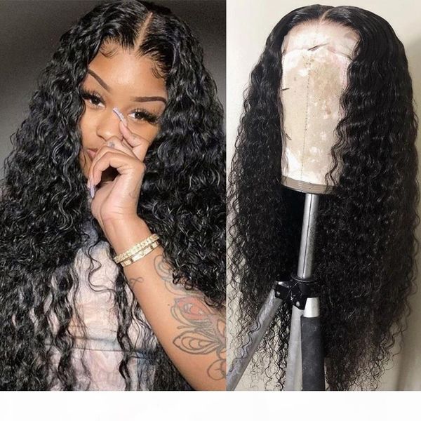 

deep wave human hair wig lace front human hair wigs for women 13x6 t part lace wig brazilian frontal wigs, Black;brown