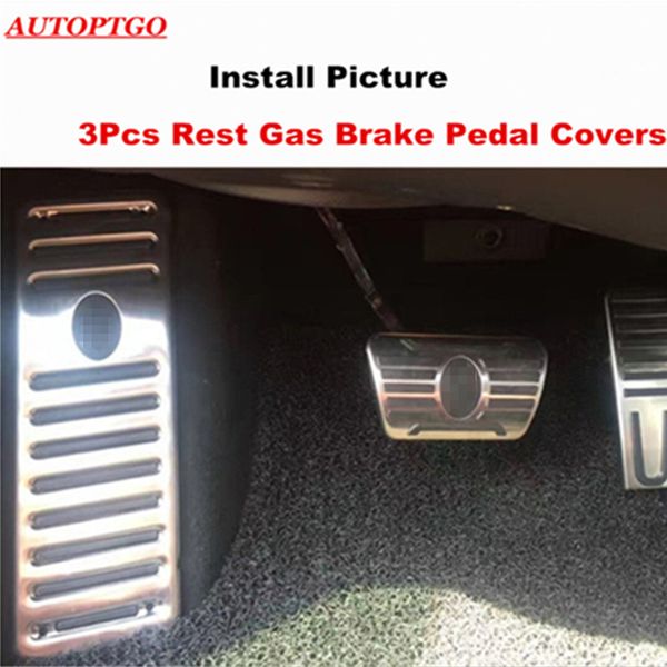 

stainless steel car foot rest gas/accelerator brake pedal pad cover kit for maserati ghibli quattroporte levante 2014-2020
