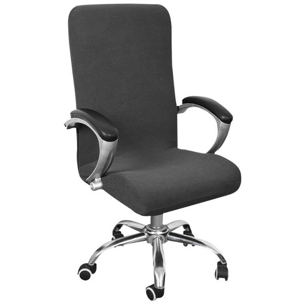 

gray office chair covers polyester fiber anti-dirty computer seat chairs cover removable zipper slipcovers for arm chairs