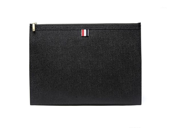 

briefcases 2021 fashion brand briefcase genuine leather messenger bags cow black casual envelope bag men women hand bags1