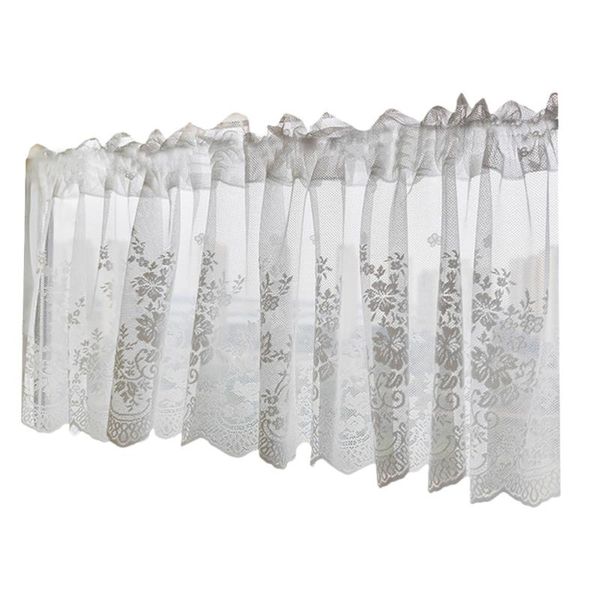 

1 sheet blackout curtain lace curtain half decorative for home