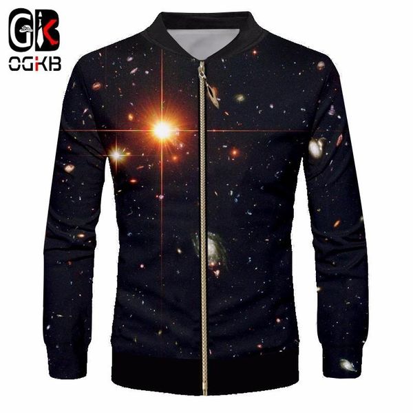 

ogkb new men's casual jackets funny print starry star 3d jacket coats man hiphop streetwear punk outwear tracksuits dropshipping, Black;brown