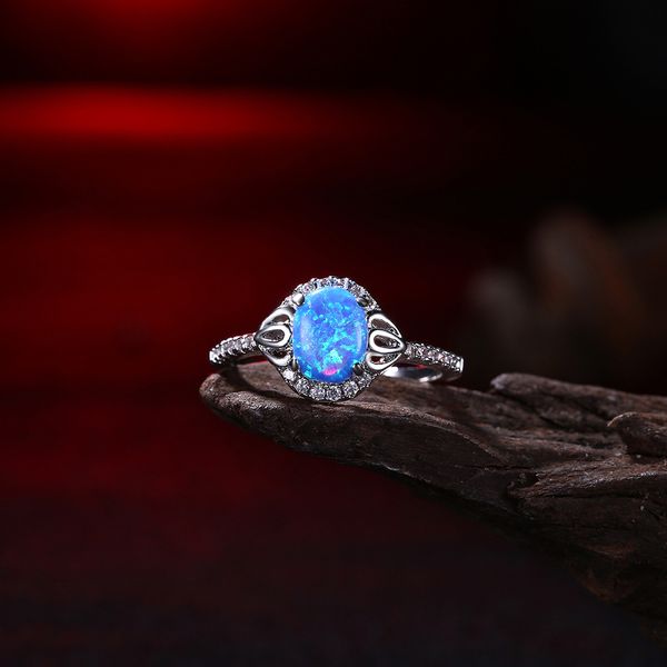 

2020 new ring round lady's hand jewelry gemstone fashion jewelry accessories engagement marriage proposal anniversary ring, Silver