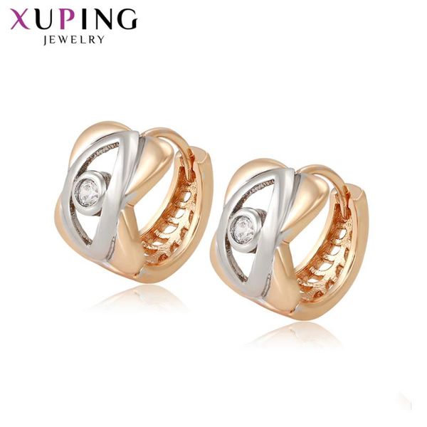 

xuping simple fashion earrings jewelry romantic trend hoop earrings for women geometric classic party gift 99000, Golden;silver