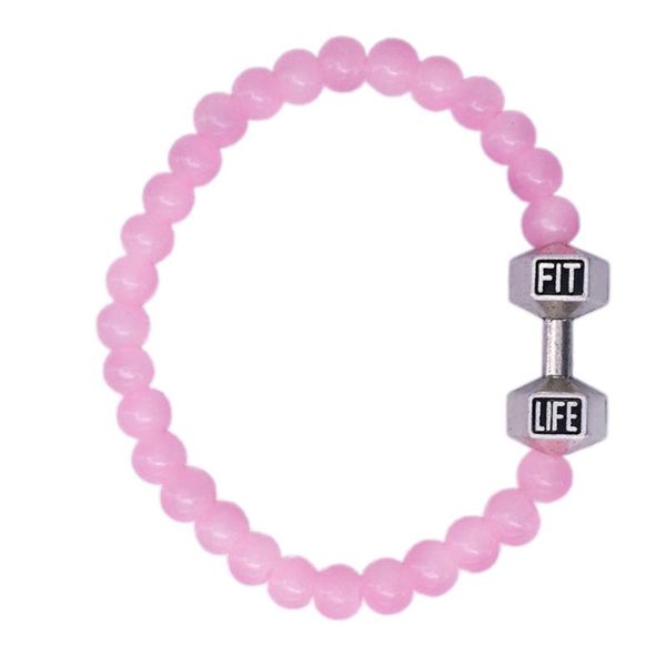 

beaded, strands wholesale stylish gym sports crossfit insprie bead barbells dumbbells fitlife bracelets, Black