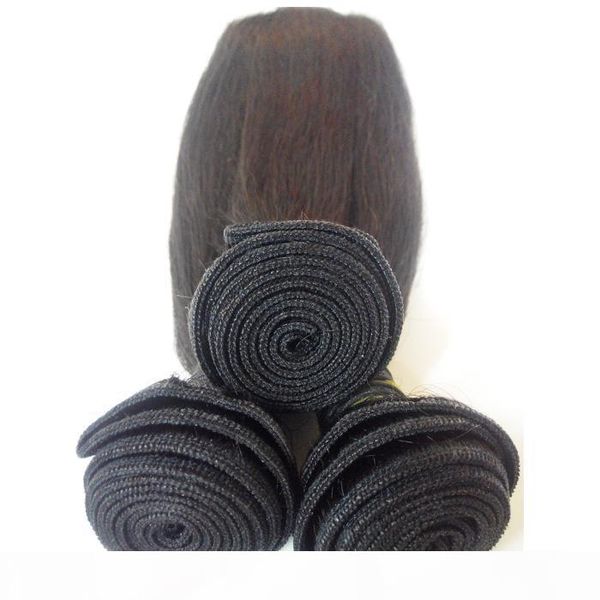

8a soft brazilian straight virgin human hair extension unprocessed 8-30inch natural color 3pcs beauty indian double weft remy hair, Black