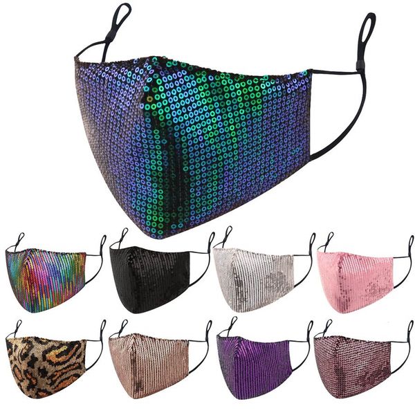 

11 color face masks fashion face mask sunscreen sequined facemask breathable dustproof thin masks men women personalized mouth mask