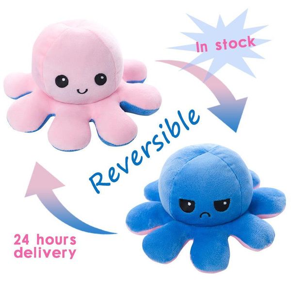 

осьминог заполненная плюшевая игрушка кукла мягкая симуляция плюшевая игрушка двухсторонний цвет глава плюшевая кукла детская девочка девушк