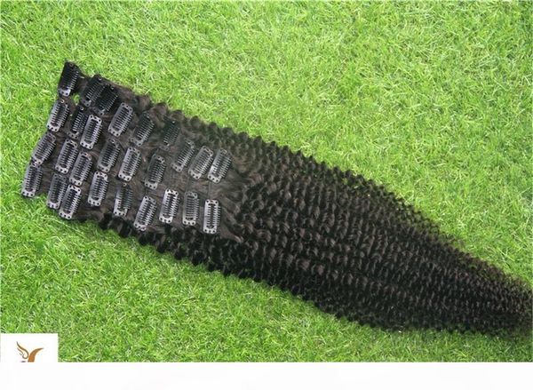 

black color clip in human hair extensions remy human hair brazilian clip ins 8a 8pcs set 100g clip in hair