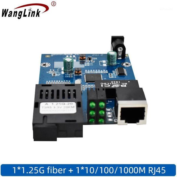 

fiber optic equipment wanglink pcba ethernet optical media converter transceiver 1000m full with module1