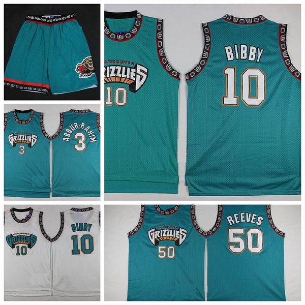 

mens shareef abdur rahim mike 10 bibby bryant 50 reeves jersey shorts basketball jersey, Black;red