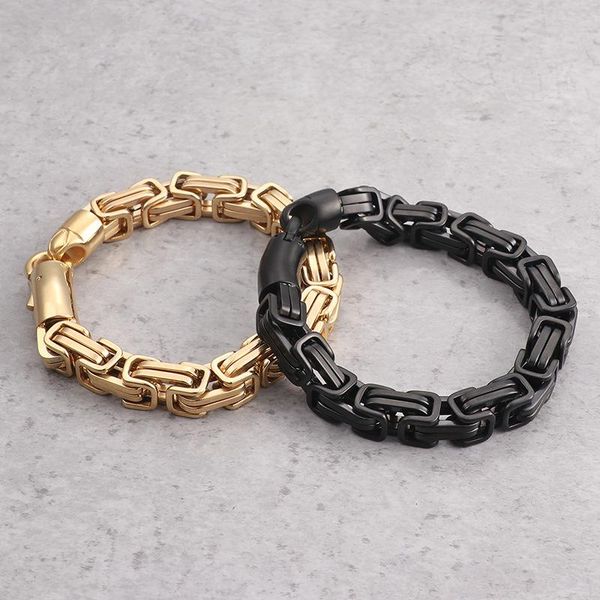 

link, chain selling jewelry gifts titanium steel men's fashion bracelet, Black