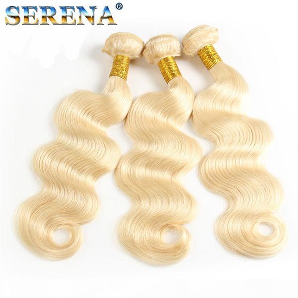 

wholesale blonde brazilian virgin hair extension 3pcs lot 100% remy human hair peruvian blonde bundles 613 blonde human hair extension, Black