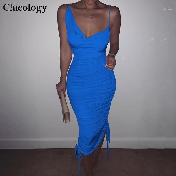 

chicology adjustable length party bandage long dress women 2020 summer bodyscon elegant female club clothes lady streetwear1, Black;gray