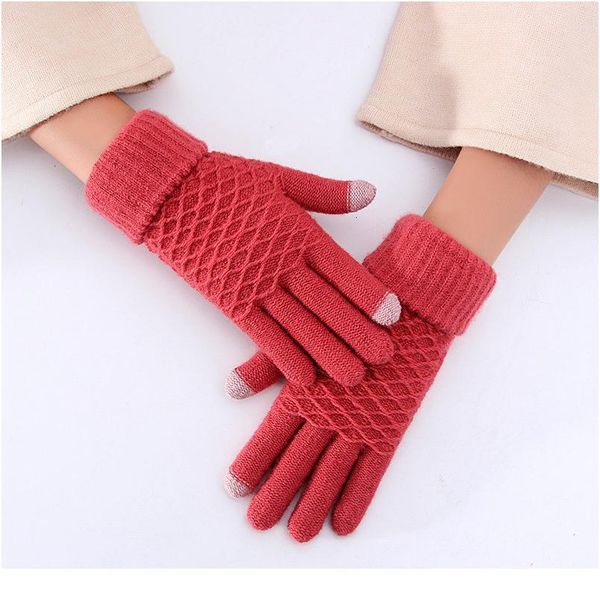 

winter gloves women driving gloves touch screen 2019 promotion couple gloves guantes handschoenen mujer invierno guant jllhqa, Black