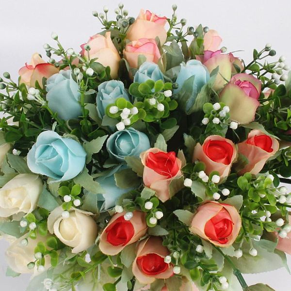 

decorative flowers & wreaths jarown artificial small silk plants for wedding home party decorations accessory diy