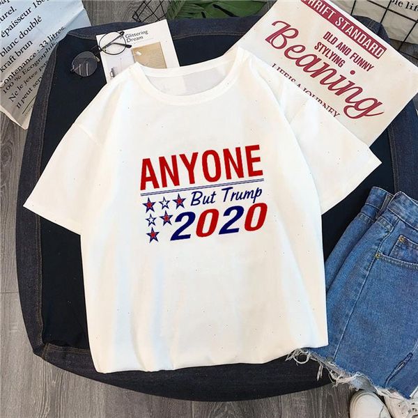 

2021 print women election parade short sleeve white lady girls t shirts female slogan women clothes tee shirts