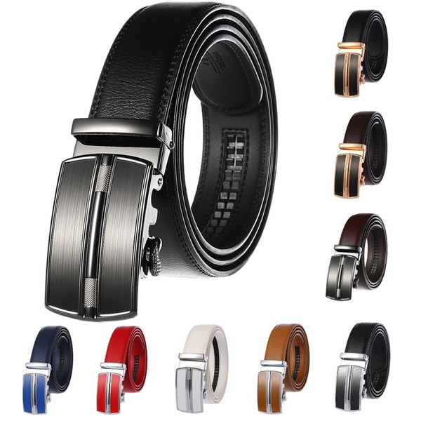 

brand blets for men automatic buckle genuine leather strap designer belts male blet for jeans black brown white red blue 201111