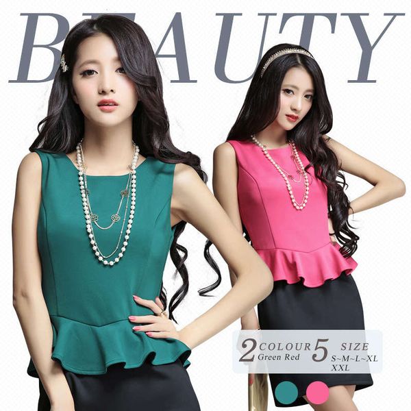 

special offer lotus leaf slim dress 6671, Black;gray